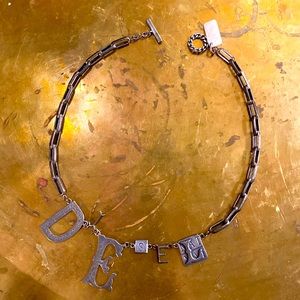 Vintage Diesel Logo Letters Necklace